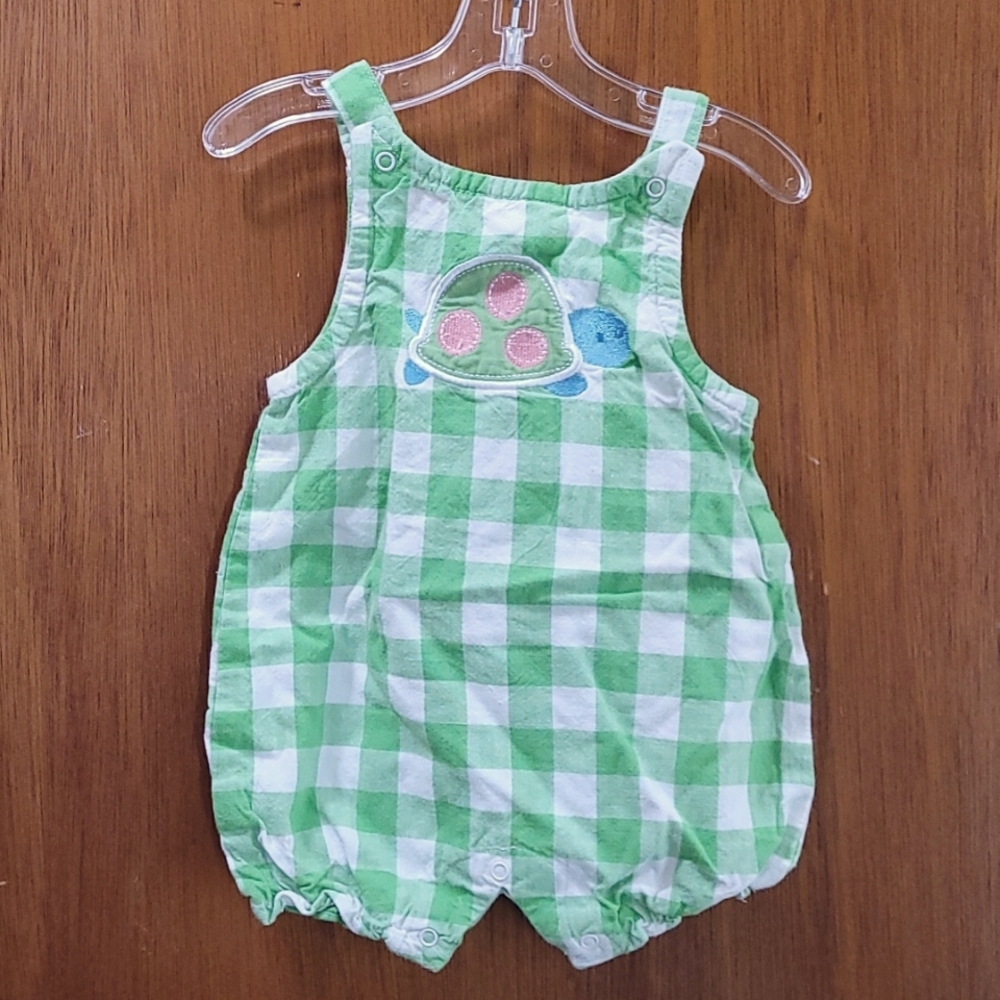 Gingham Jumper with Embroidered Turtle